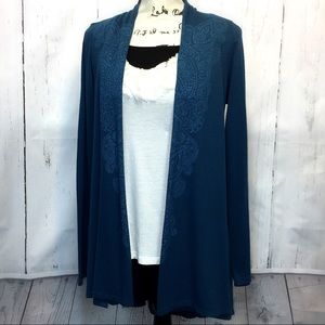 Energe WorldWear Mandala Waterfall Cardigan Sz M